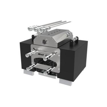 Imagem de Churrasqueira Apartamento Ecológica SEM FUMAÇA 2 grelhas 3 espetos HOT