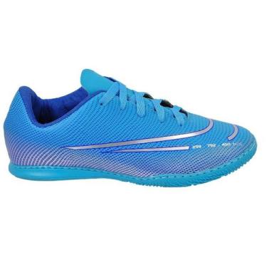 Imagem de Chuteira Futsal Adulto Juvenil Quadra Futebol Novo - Uzze Sport, Azul,