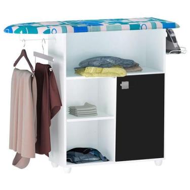 Imagem de Tabua de Passar Roupas Mariana Branco Preto  AJL - AJL Móveis