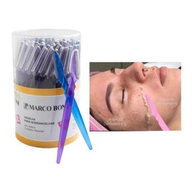 Imagem de Lâmina de sobrancelha dermaplaning removedor pelos 72 navalhas - MARCO