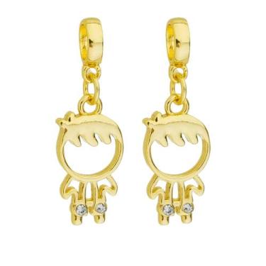 Imagem de Kit 2 Berloques Menino Filho Banhado a Ouro 18k - Work Semijoias