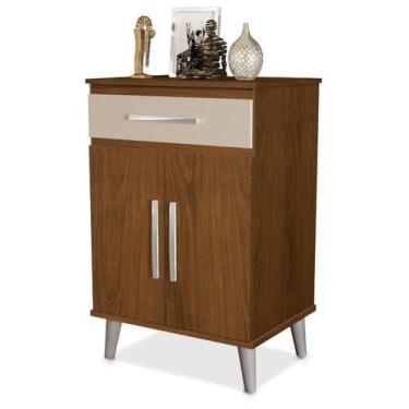 Imagem de Balcão flór. estilo retrô 2 portas + 1 gaveta estilo buffet aparador c