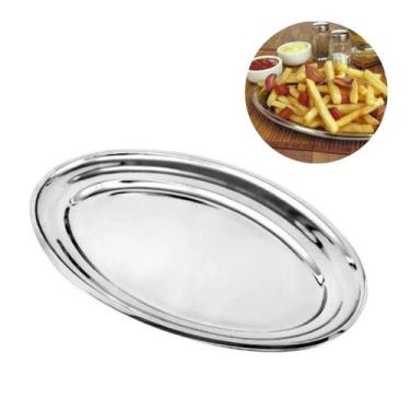 Imagem de Travessa Oval de Inox Oval 20 cm - Fuxing