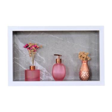 Imagem de Nicho Banheiro Porcelanato/cerâmica 50x30x10  Borda Alumíno - PHZ, Gri