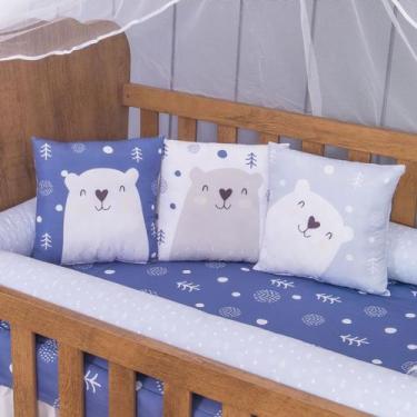 Imagem de Trio de Almofadas Decorativa Infantil Menino para Bebe - Zan Baby, Urs