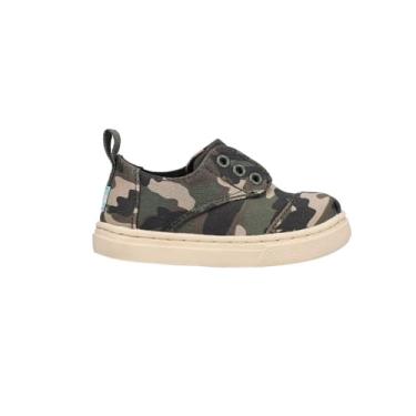 Imagem de TOMS Tênis infantil casual com cadarço Cordones - Cinza, Estampa camuflada multi clássica, 11 Little Kid