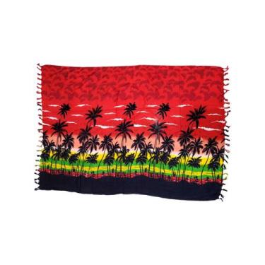 Imagem de Canga Saída de Praia de Viscose Estampa Praia Coqueiros  - Sarat Moda 