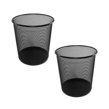 Imagem de Kit 2 Lixeira Escritório Clássica Design Decorativo Reforçado Aramado 