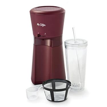 Imagem de Mr. Coffee Máquina de café gelado, máquina de dose única com copo de 650 ml e filtro de café reutilizável, vinho