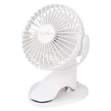 Imagem de Ventilador de clipe portátil operado por bateria, mini ventilador de mesa recarregável por USB de 3 velocidades com fluxo de ar forte, rotação de 360°, ventilador de mesa pessoal ultra silencioso para