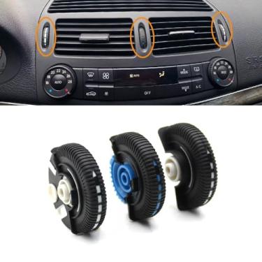 Imagem de Goodithy 3 peças de rodas com base de ventilação de ar, ar-condicionado central frontal, controle de grade AC, acessórios de substituição para Mercedes Benz E Class W211 E230 E260 E280 (preto)