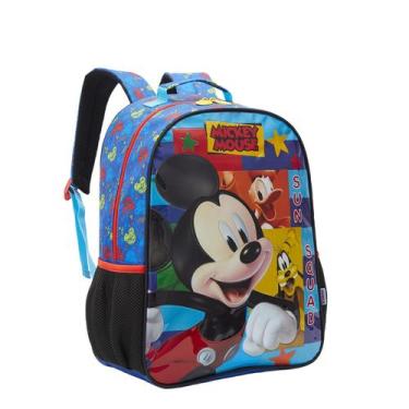 Imagem de Mochila de costas escolar infantil Mickey Original - Xeryus, Azul, Úni