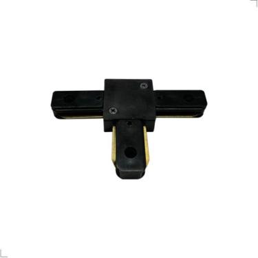 Imagem de Conector Emenda Modelo T Para Trilhos De Sobrepor Branco/Preto Luminat