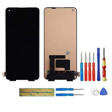 Imagem de SWARK AMOLED Compatível com Oneplus 8T / Oneplus 9R / Realme X7 pro (Preto) Tela LCD Touch Screen Display + Ferramentas