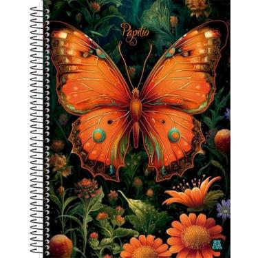 Imagem de Caderno Universitário Espiral Papilio Borboletas 10 Matérias 160 Folha