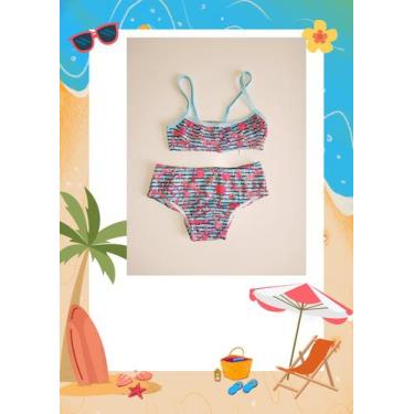 Imagem de Biquíni Infantil Menina Moda Praia Verão Estampado - Zig zum