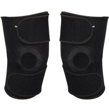 Imagem de Kit 2 joelheiras neoprene ajústavel estabilizadora alívio de dores - S