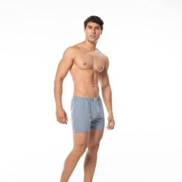 Imagem de Cueca Samba Canção Cinza Claro KPR 1405 Listrada, P, Cinza