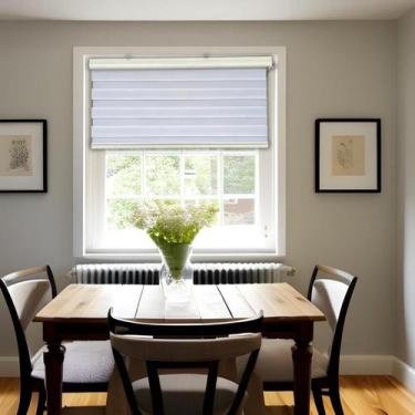 Imagem de Persiana Rolo Double Vision Zebra Branca 140 L X 160 A - W2W