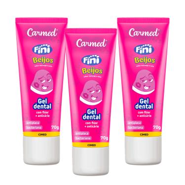 Imagem de Kit 3 und Gel Dental Carmed Fini Beijos 70g