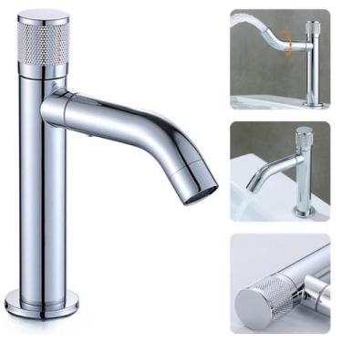 Imagem de Torneira Bancada Pia Banheiro Lavabo Cozinha Cromada Brilhante Bico Gi