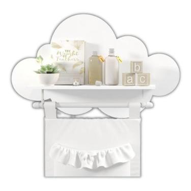 Imagem de Prateleira Nuvem Varão Porta Fraudas Bebê Quadros Decorativo - Criativ