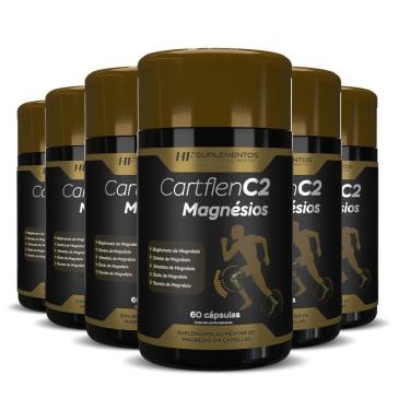 Imagem de 6X Cartflen C2 5 Tipos De Magnésios 60Caps Hf Suplementos