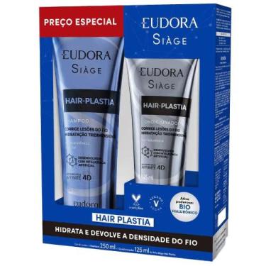 Imagem de Kit Eudora Siàge Hair Plastia Shampoo 250ml + Condicionador 125ml - EU