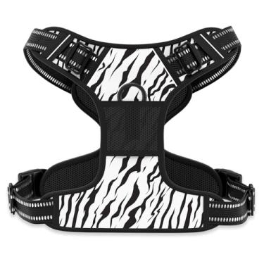 Imagem de Rnivvi Peitoral para cães, fofo, sem puxar, tamanho extra pequeno, peitoral reflexivo para filhotes e gatinhos, colete ajustável para cães pequenos, gatos, peitoral para animais de estimação com alça