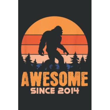 Imagem de Awesome Since 2014 Bigfoot 7Th Birthday 7 Years Old Vintage Meme: Lined Notebook: 6" x 9", 120 Pages, Lined Journal Notebook Birthday Gift Present.