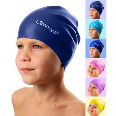 Imagem de Limmys Touca de natação infantil – Touca de natação 100% silicone para meninos e meninas – Touca de natação macia, elástica e confortável – projetada para conforto e durabilidade