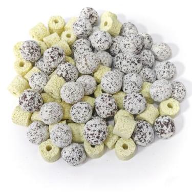 Imagem de CIELONI (2500 g 2,5 kg, meios biológicos para filtro de depósito de aquário anéis cerâmicos, bolas biológicas marinhas de água doce, conjunto de anéis de cerâmica, com bolsa de malha