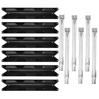 Imagem de Charbrofire 40500098 6 queimadores 61000005 peças de reposição de placas de calor para peças de grelha Permasteel PG-40612SOLE PMS40500098 PG-40612SOLE-1 PMS61000005 Kenmore Heat Shield