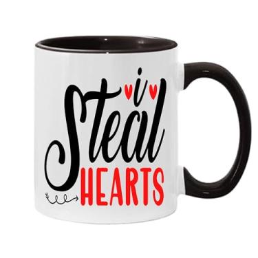 Imagem de SpreadPassion Caneca de café I Steal Hearts, presente para namorado e namorada, ideia de presente de dia dos namorados, presente para marido e esposa, ideia de presente de aniversário do dia dos