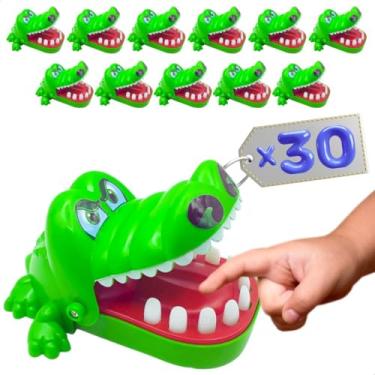 Imagem de Kit 30 Crocodilos Morde Dedo Atacado Jogos de Tabuleiro Caixa fechada Lote Brinquedo Infantil Presente Natal Dia das Crianças Menino Menina 5 anos
