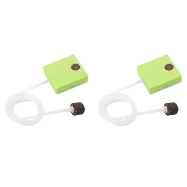 Imagem de Bomba de Ar do Aquário, 2 Pces Aquário Portátil Seco a Pilhas Tanque de Peixes Bomba de Ar Aerador Oxigênio Com Pedra de Ar