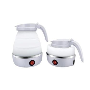 Imagem de Chaleira Elétrica Dobrável Jarra Silicone 600W 110v 600ml Portátil - BRANCA