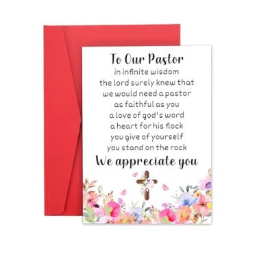 Imagem de ARKUKU Presentes de cartão de apreciação de pastor presentes de pastor para homens mulheres presente de aniversário para pastor esposa presentes escrituras religiosas batismo fé cristã presente