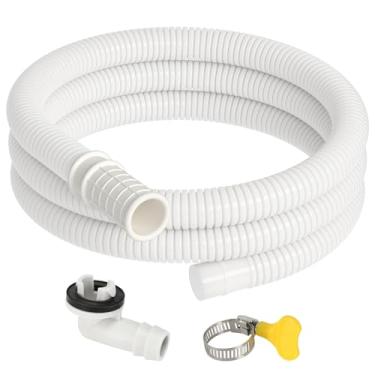 Imagem de BEWAVE Kit de mangueira de drenagem de ar condicionado, tubo de drenagem durável universal para mini bombas de calor sem dutos AC divididas, máquina de lavar louça portátil, 1,5 m