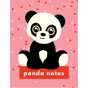 Imagem de Panda Notes: Notebook/Panda Bear Stuffed Animal on Pink Red Heart Cover/College Ruled 8.5x11 Letter Size / 120 Blank Lined Pages for Back To School/Work/Journaling/Writing/Note Taking