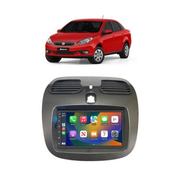 Imagem de Kit Multimídia Grand Siena Mold Champanhe 2012 / 2019 Android 7 Pol GPS Carplay - 701K FirstOption
