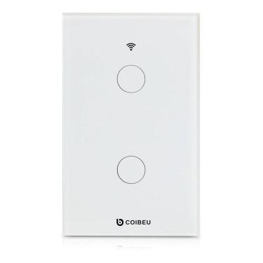 Imagem de Interruptor Wi-Fi Inteligente Touch Rf333 2 Botões