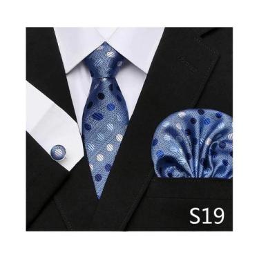 Imagem de Conjunto de Abotoaduras e Gravata Xadrez Vermelha para Homens - Ideal 