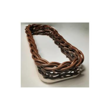 Imagem de Bandeja Retangular Trançada de Vime, 25x12cm