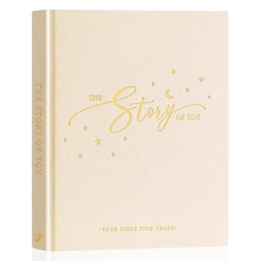 Imagem de Lanpn Livro De Memórias Do Bebê - Livro De Memórias De Linho Para Bebês - A História De Você - Diário Dos Primeiros 5 Anos Do Bebê Recém-Nascido, Álbum De Fotos, Álbum De Marcos Para Meninos E Menin