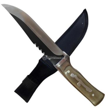 Imagem de Faca Aço Inoxidável, Cabo de Madeira e Design Full Tang, Ideal para At