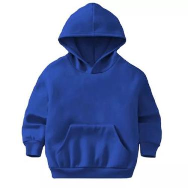 Imagem de Blusa Moletom Infantil com Bolso Canguru - LOJA RPERONI, Azul, 14