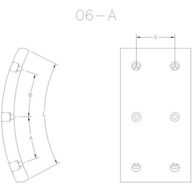 Imagem de Lona de freio Volkswagen 8-150 2000 a 2005 LONAFLEX L-219