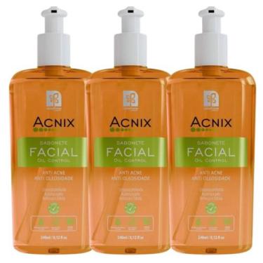 Imagem de SABONETE FACIAL ANTI ACNE ACNIX 240ml NATUFLORES 3un
