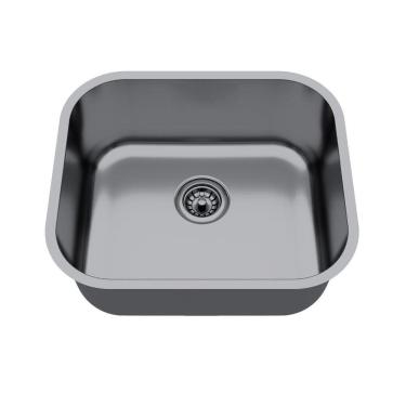 Imagem de Cuba de Inox para Cozinha N3 40x34x17cm Polida com Válvula Ghel Plus Cinza